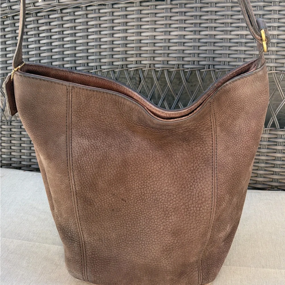 Vintage Coach Sonoma Chocolate Nubuc Bucket Duffle - Picture 2 of 15
